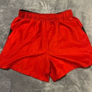 Nike Mens Red/Black Swim Trunks